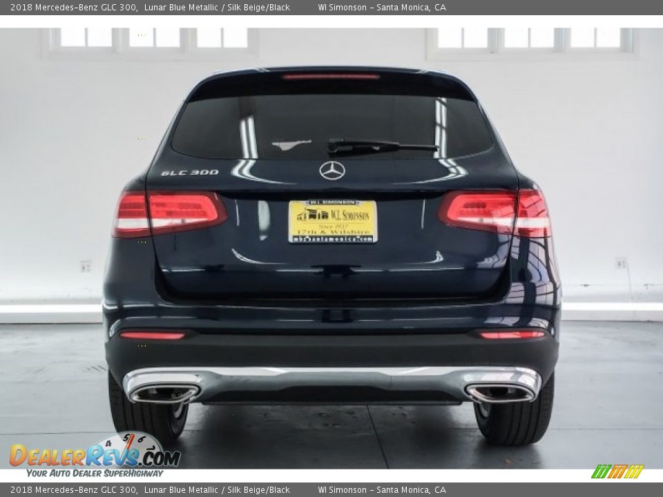 2018 Mercedes-Benz GLC 300 Lunar Blue Metallic / Silk Beige/Black Photo #4