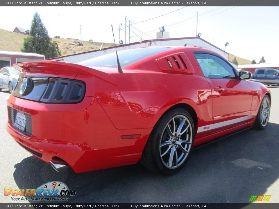 2014 Ford Mustang V6 Premium Coupe Ruby Red / Charcoal Black Photo #7