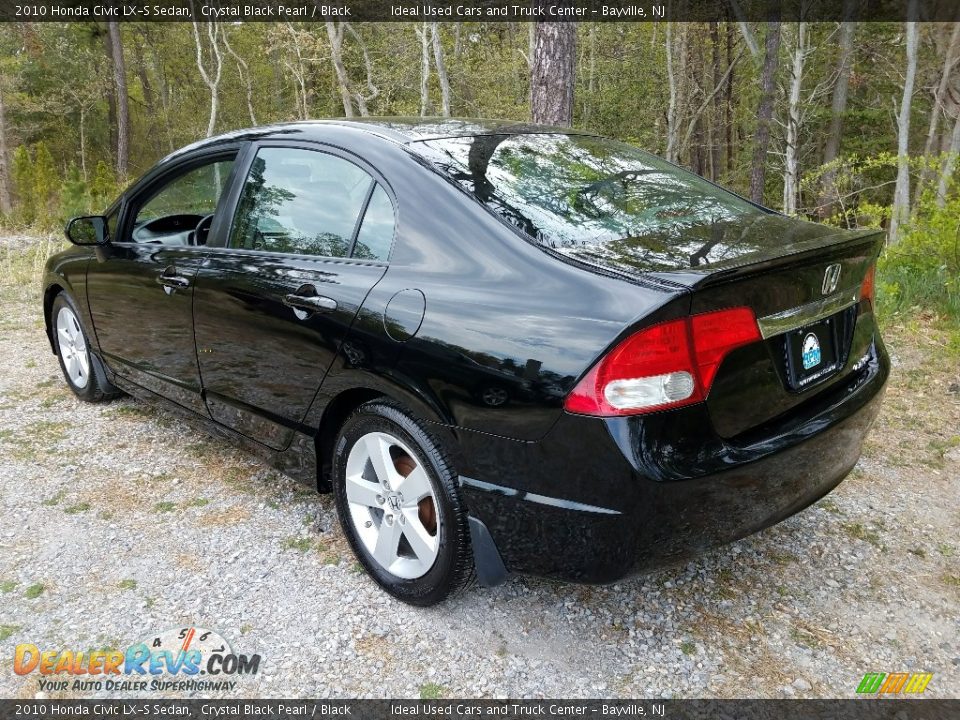 2010 Honda Civic LX-S Sedan Crystal Black Pearl / Black Photo #6