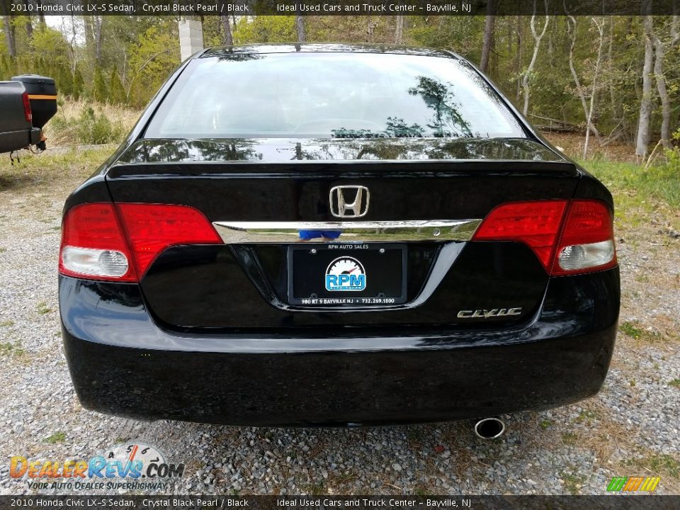 2010 Honda Civic LX-S Sedan Crystal Black Pearl / Black Photo #8
