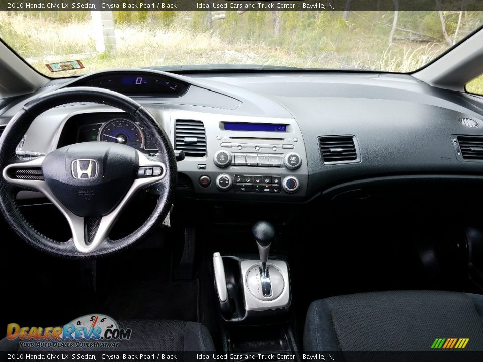 2010 Honda Civic LX-S Sedan Crystal Black Pearl / Black Photo #26