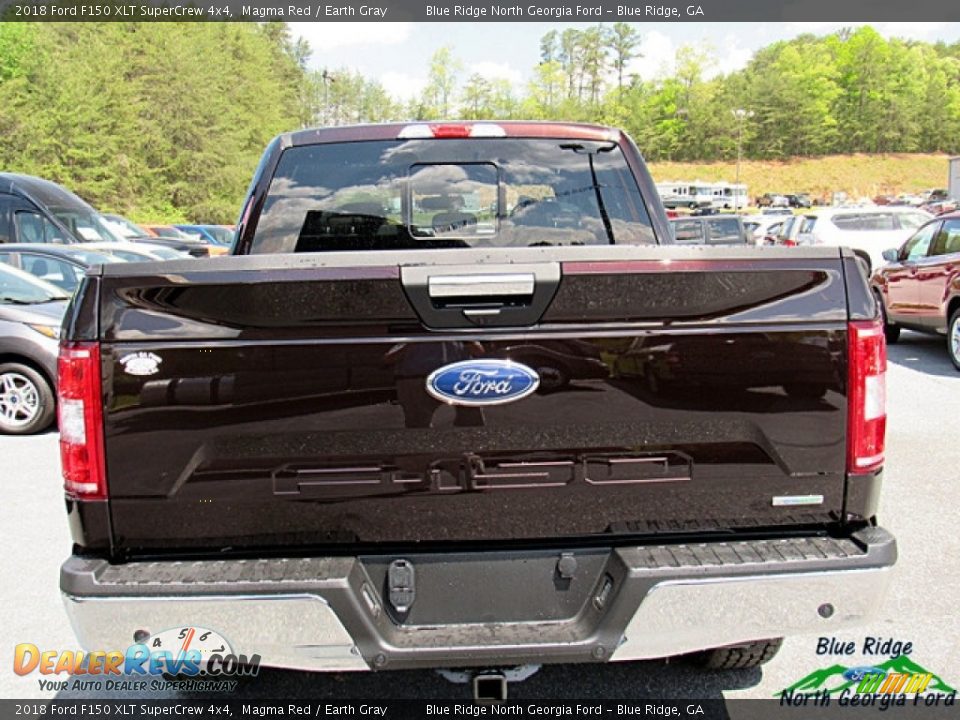 2018 Ford F150 XLT SuperCrew 4x4 Magma Red / Earth Gray Photo #4