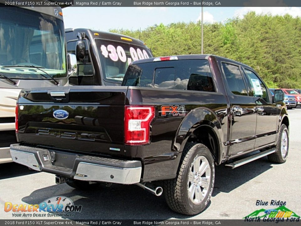 2018 Ford F150 XLT SuperCrew 4x4 Magma Red / Earth Gray Photo #5