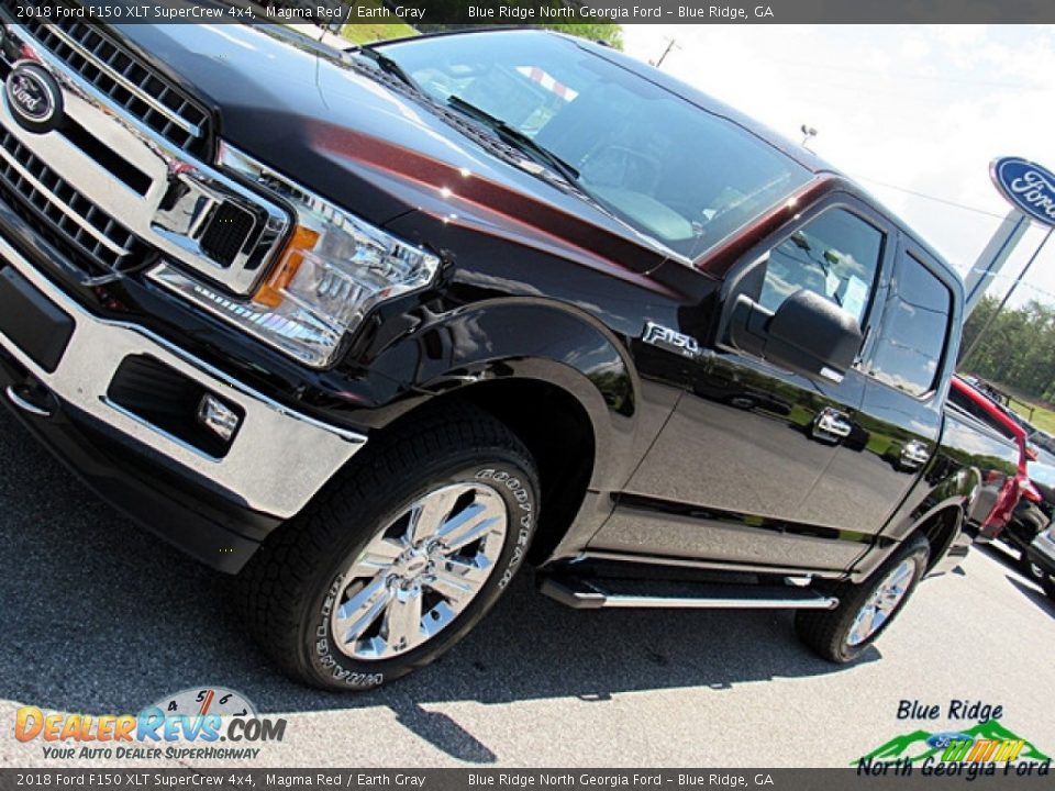 2018 Ford F150 XLT SuperCrew 4x4 Magma Red / Earth Gray Photo #31