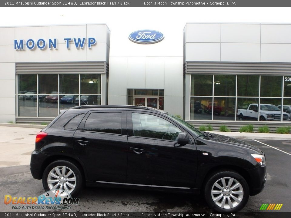 2011 Mitsubishi Outlander Sport SE 4WD Labrador Black Pearl / Black Photo #1