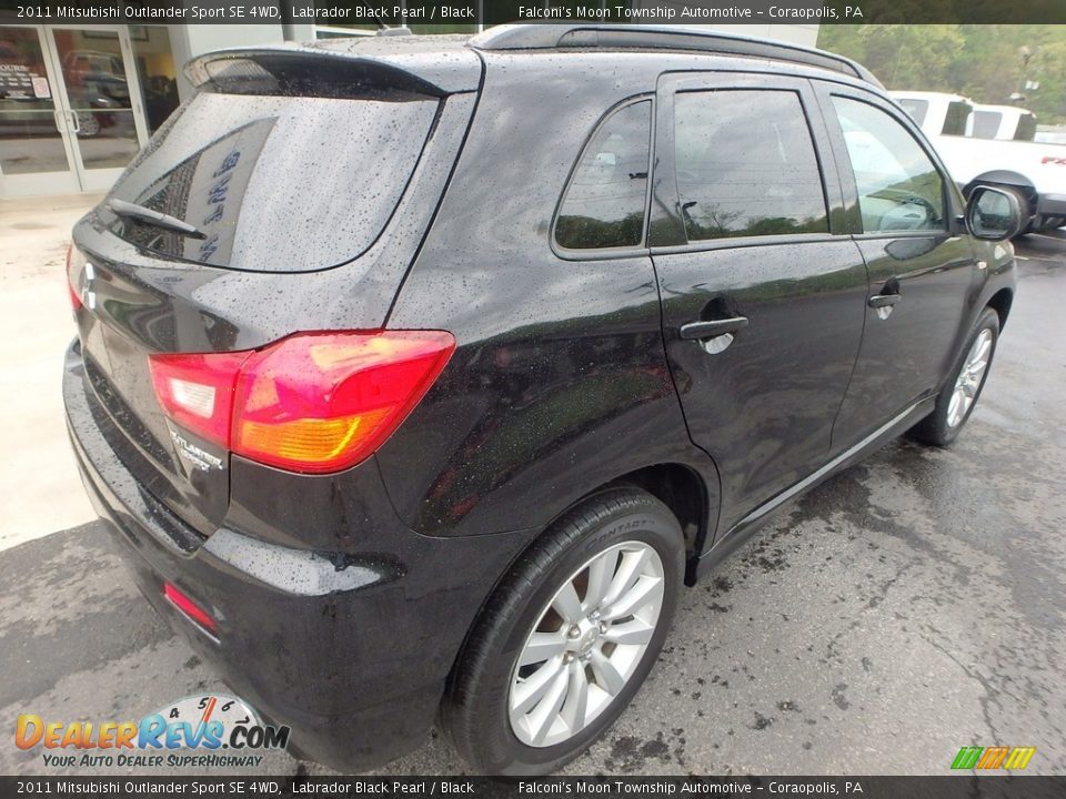 2011 Mitsubishi Outlander Sport SE 4WD Labrador Black Pearl / Black Photo #2