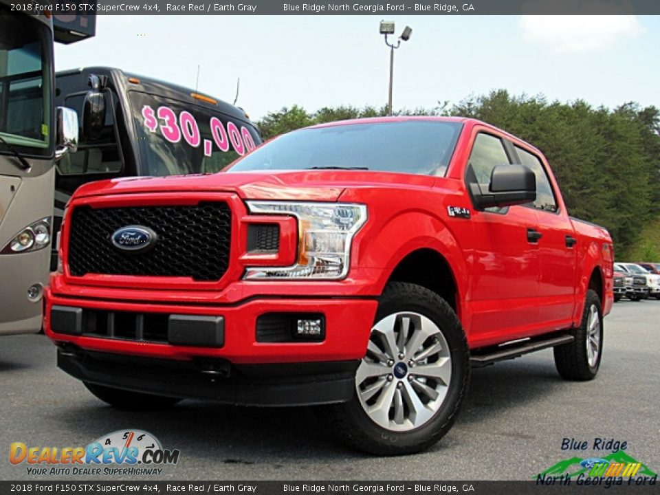 2018 Ford F150 STX SuperCrew 4x4 Race Red / Earth Gray Photo #1