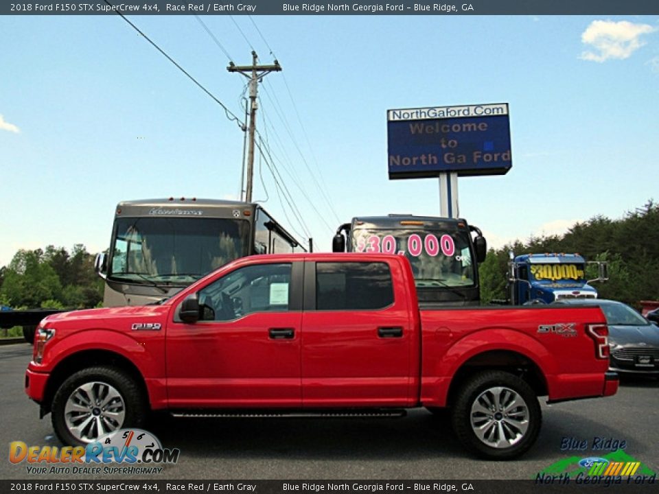 2018 Ford F150 STX SuperCrew 4x4 Race Red / Earth Gray Photo #2