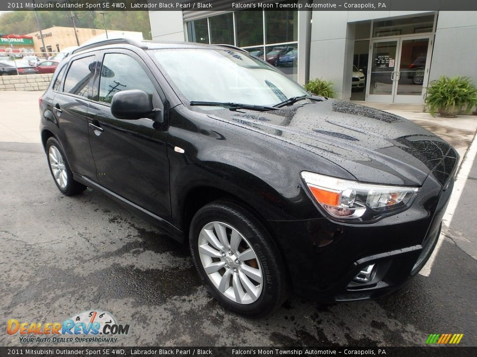 2011 Mitsubishi Outlander Sport SE 4WD Labrador Black Pearl / Black Photo #9