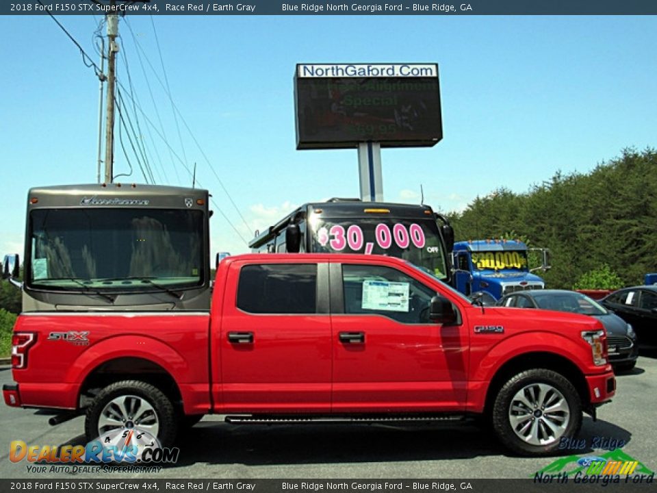 2018 Ford F150 STX SuperCrew 4x4 Race Red / Earth Gray Photo #6