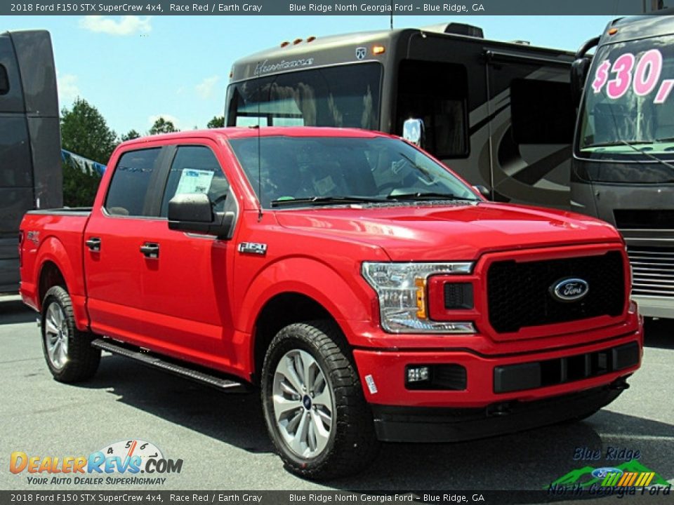 2018 Ford F150 STX SuperCrew 4x4 Race Red / Earth Gray Photo #7