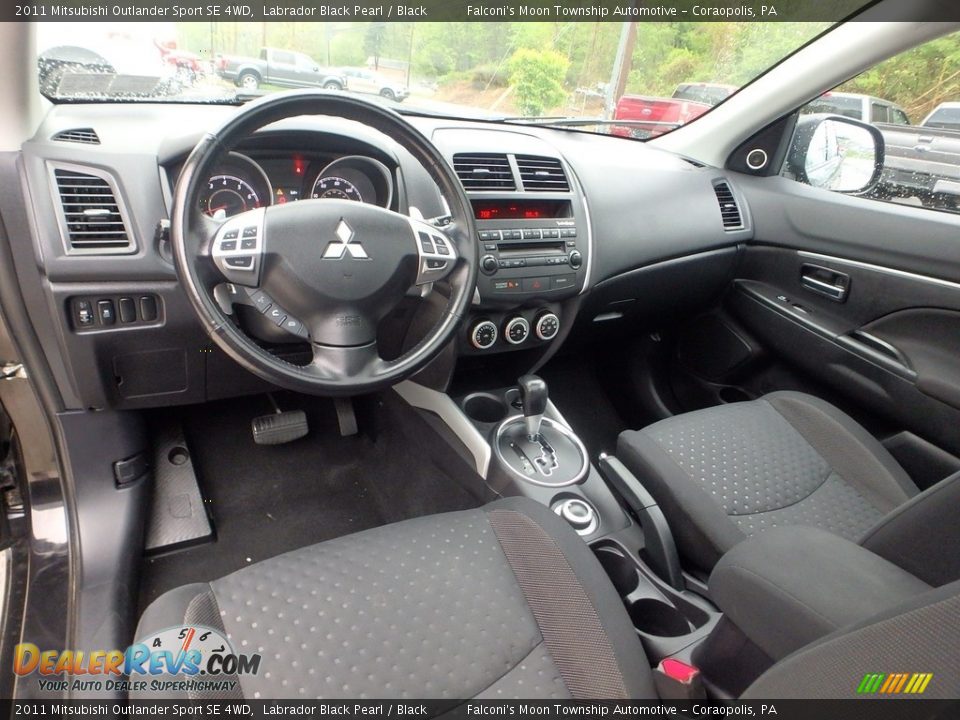 2011 Mitsubishi Outlander Sport SE 4WD Labrador Black Pearl / Black Photo #18