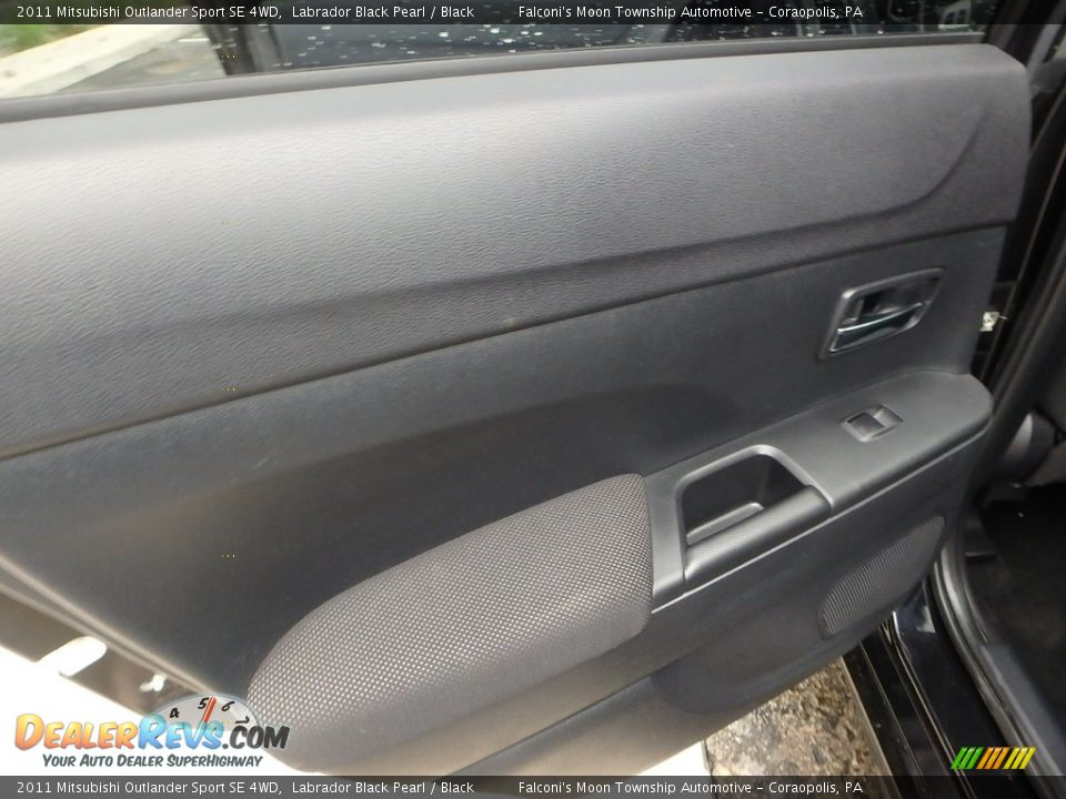 2011 Mitsubishi Outlander Sport SE 4WD Labrador Black Pearl / Black Photo #19