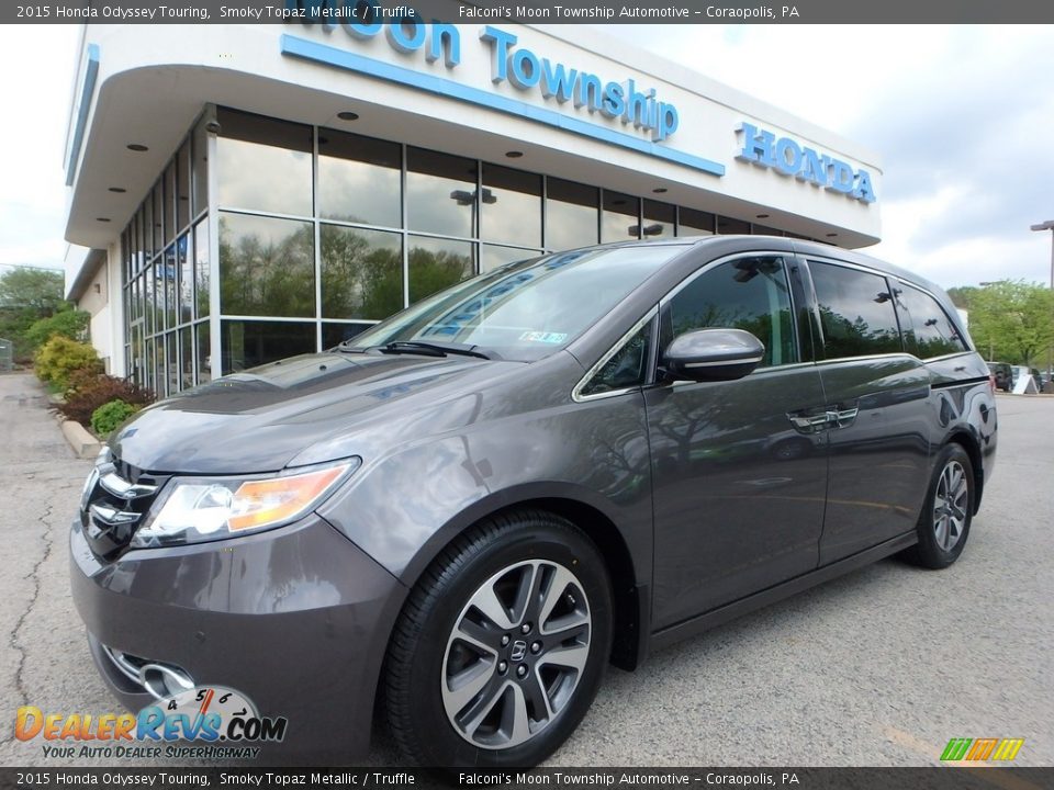 2015 Honda Odyssey Touring Smoky Topaz Metallic / Truffle Photo #1
