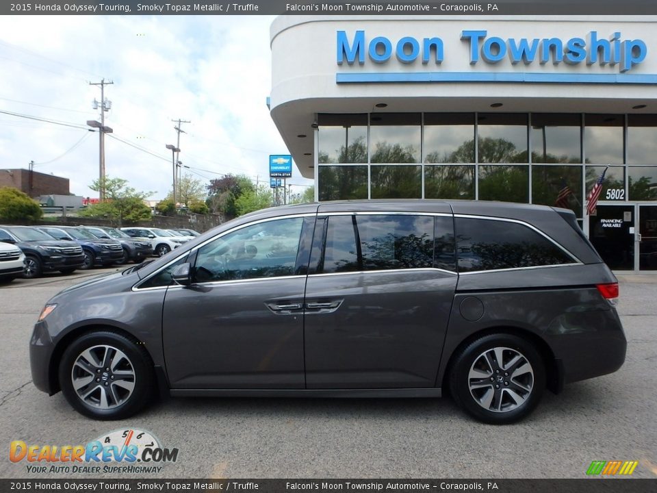 2015 Honda Odyssey Touring Smoky Topaz Metallic / Truffle Photo #2