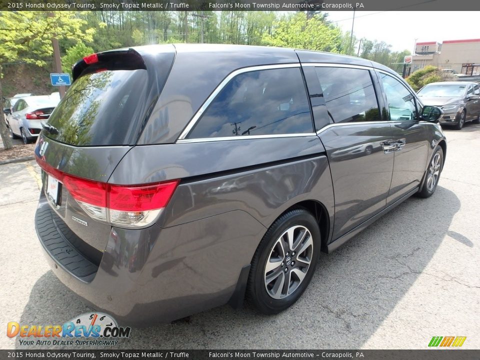 2015 Honda Odyssey Touring Smoky Topaz Metallic / Truffle Photo #6