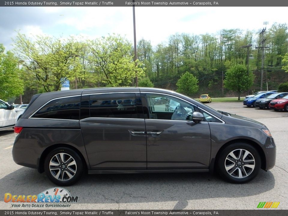 2015 Honda Odyssey Touring Smoky Topaz Metallic / Truffle Photo #7