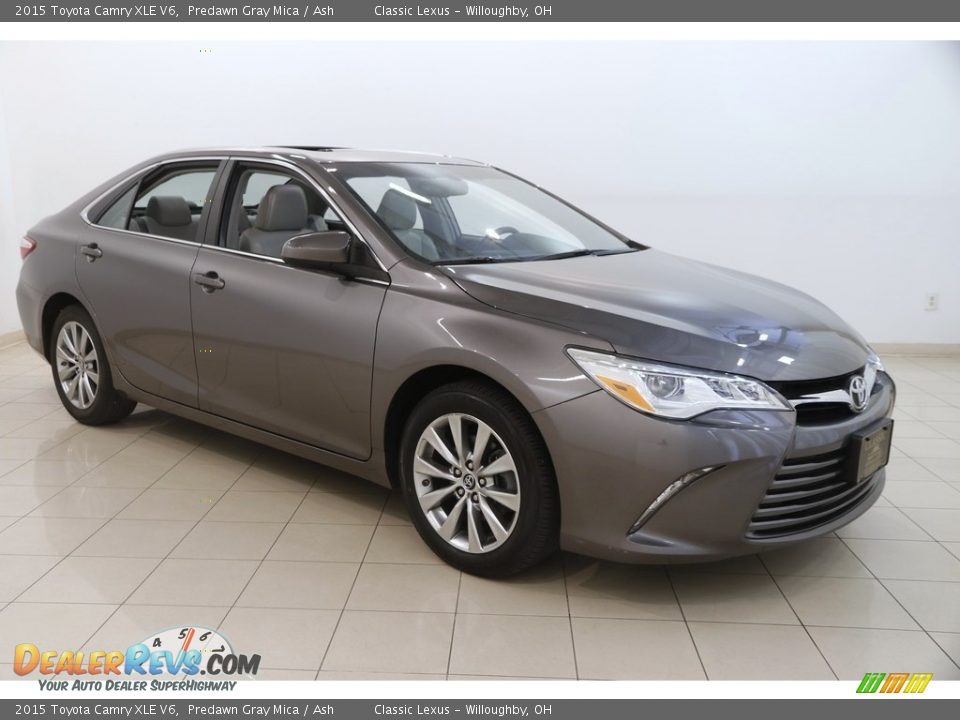 2015 Toyota Camry XLE V6 Predawn Gray Mica / Ash Photo #1