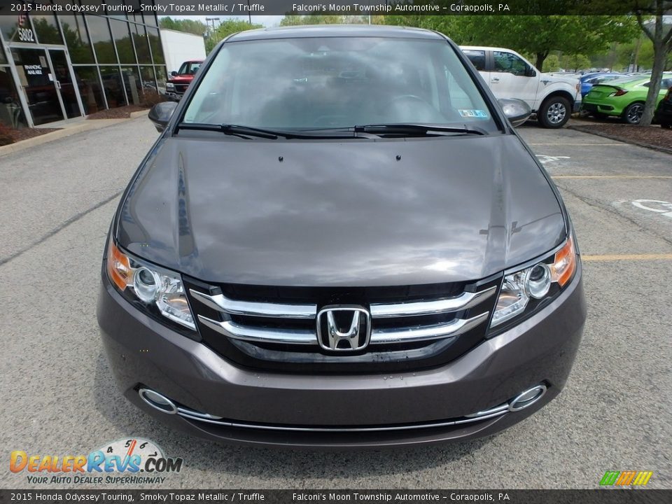 2015 Honda Odyssey Touring Smoky Topaz Metallic / Truffle Photo #9
