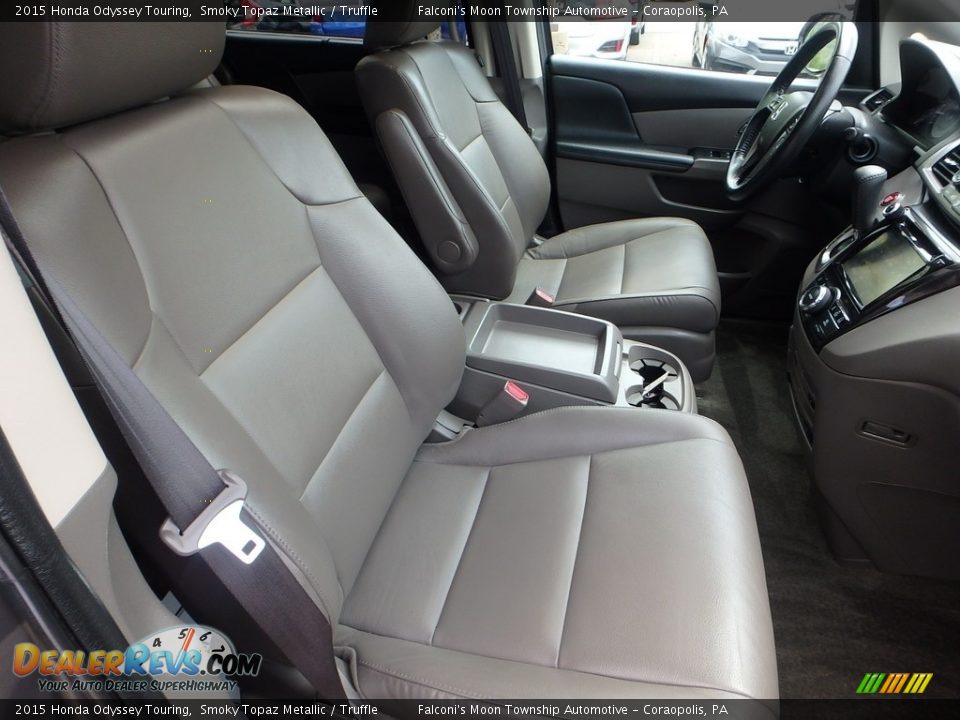 2015 Honda Odyssey Touring Smoky Topaz Metallic / Truffle Photo #11
