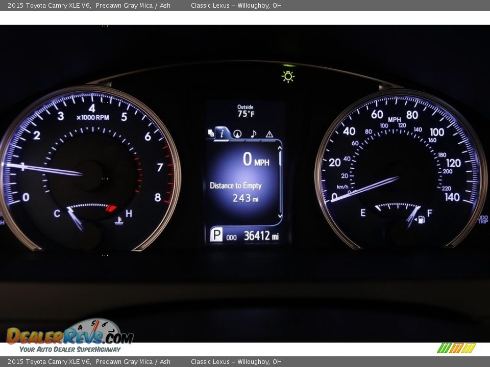 2015 Toyota Camry XLE V6 Predawn Gray Mica / Ash Photo #8