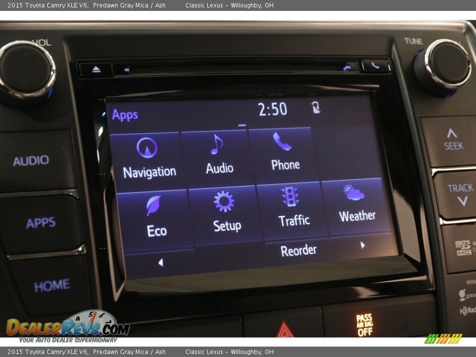 2015 Toyota Camry XLE V6 Predawn Gray Mica / Ash Photo #10