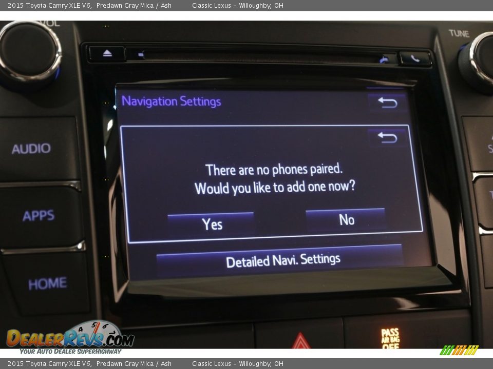 2015 Toyota Camry XLE V6 Predawn Gray Mica / Ash Photo #12