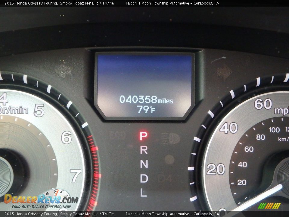 2015 Honda Odyssey Touring Smoky Topaz Metallic / Truffle Photo #24