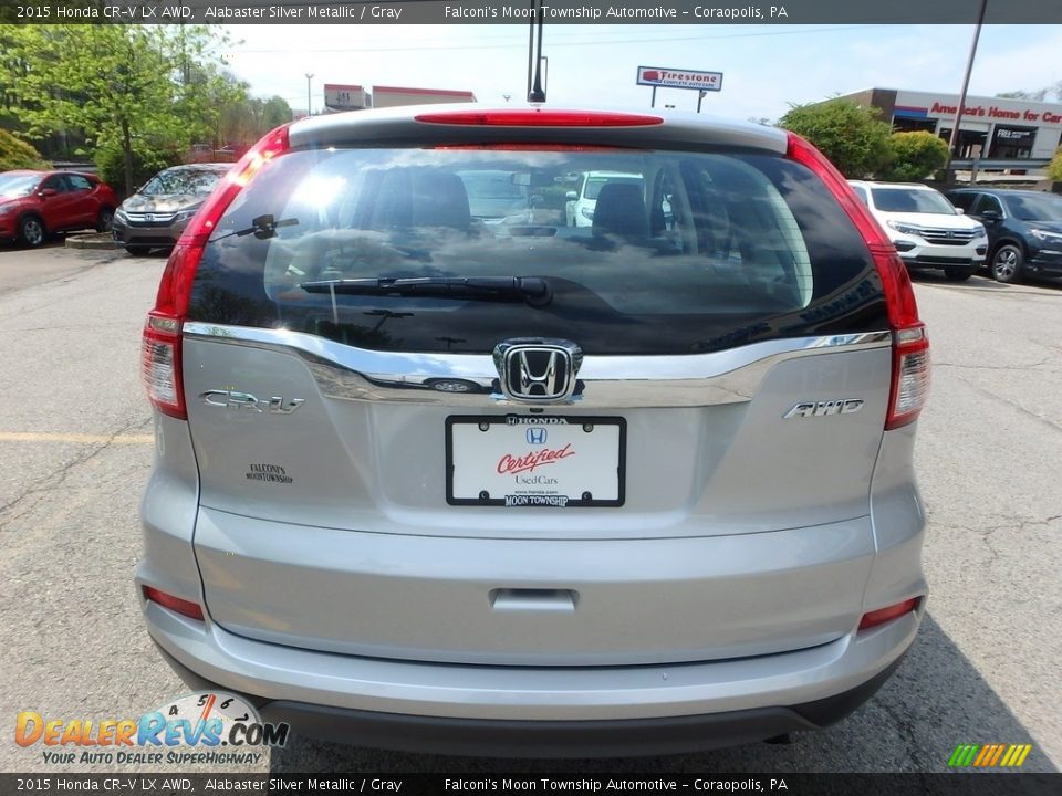 2015 Honda CR-V LX AWD Alabaster Silver Metallic / Gray Photo #4