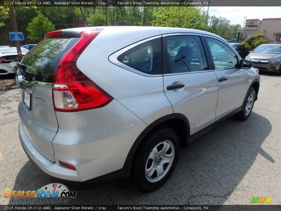 2015 Honda CR-V LX AWD Alabaster Silver Metallic / Gray Photo #6