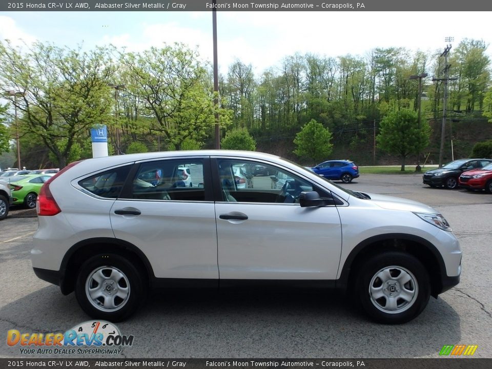 2015 Honda CR-V LX AWD Alabaster Silver Metallic / Gray Photo #7