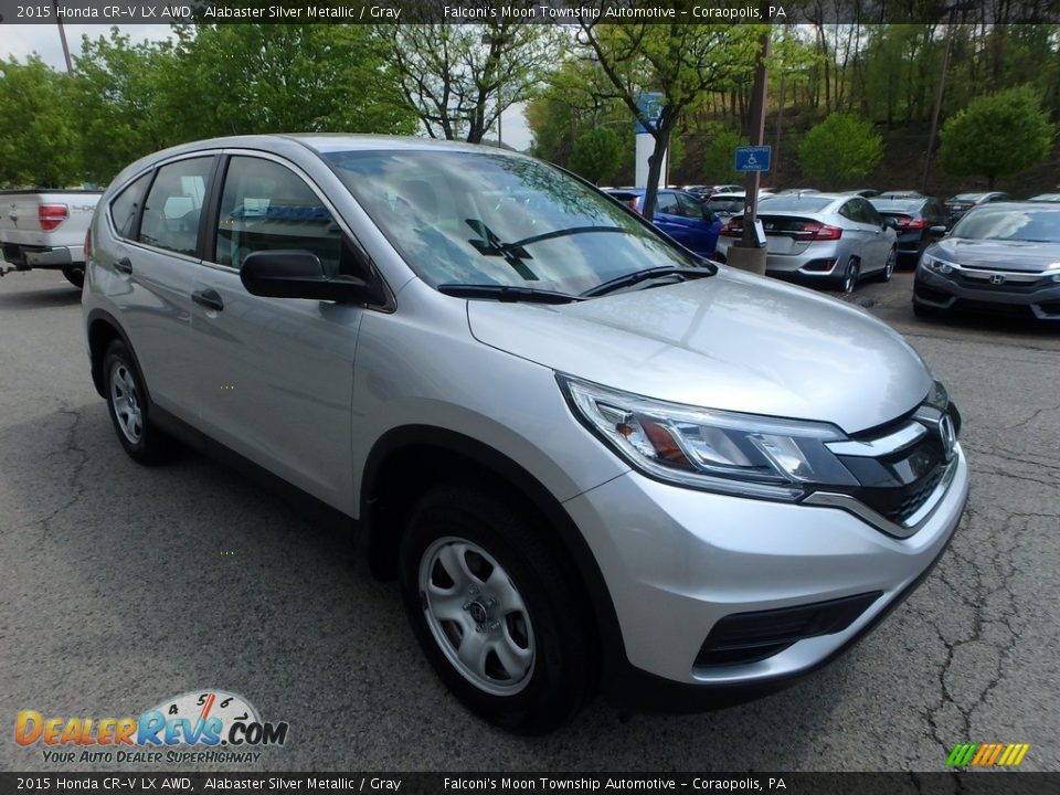 2015 Honda CR-V LX AWD Alabaster Silver Metallic / Gray Photo #8