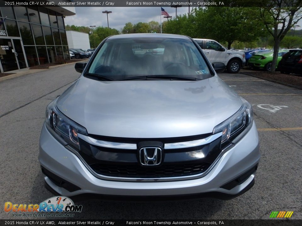 2015 Honda CR-V LX AWD Alabaster Silver Metallic / Gray Photo #9