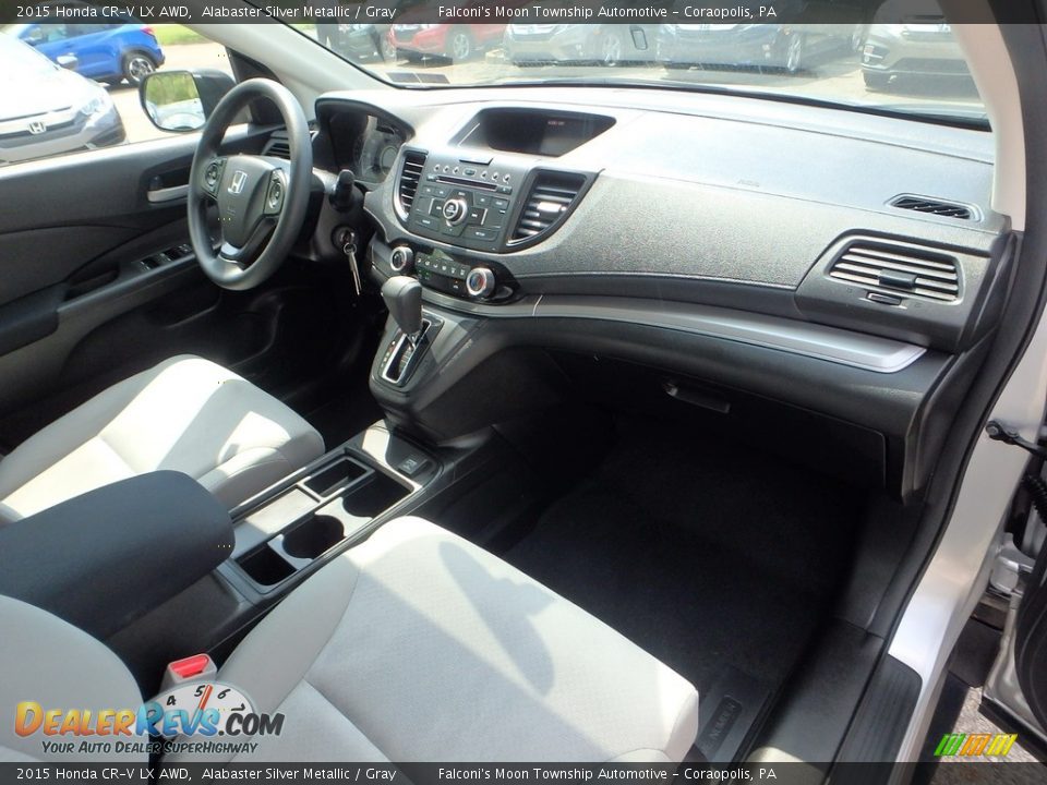 2015 Honda CR-V LX AWD Alabaster Silver Metallic / Gray Photo #12