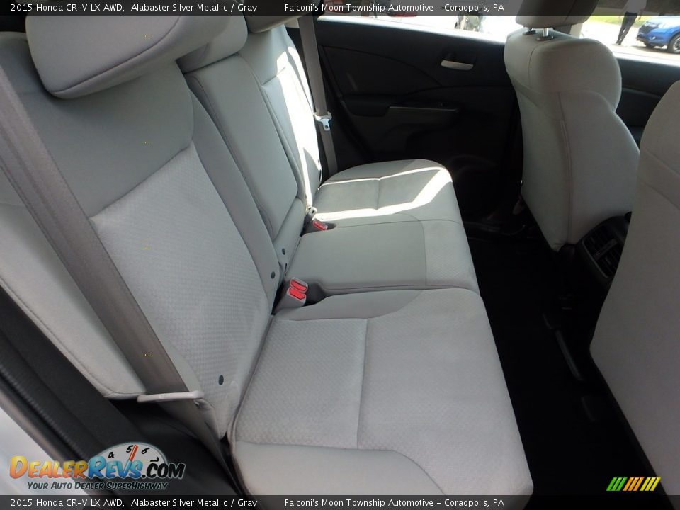 2015 Honda CR-V LX AWD Alabaster Silver Metallic / Gray Photo #14
