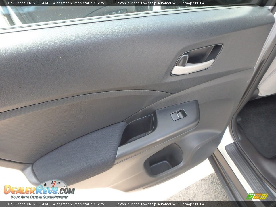 2015 Honda CR-V LX AWD Alabaster Silver Metallic / Gray Photo #19