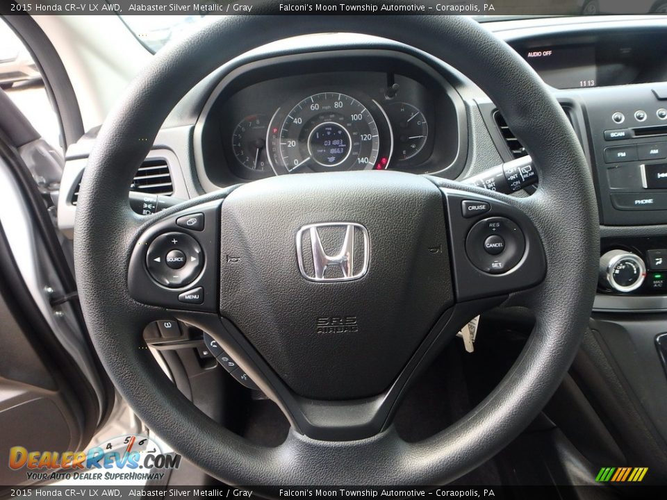 2015 Honda CR-V LX AWD Alabaster Silver Metallic / Gray Photo #21