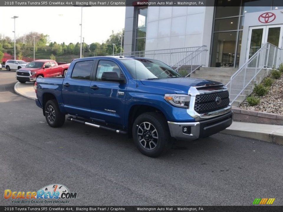 2018 Toyota Tundra SR5 CrewMax 4x4 Blazing Blue Pearl / Graphite Photo #1
