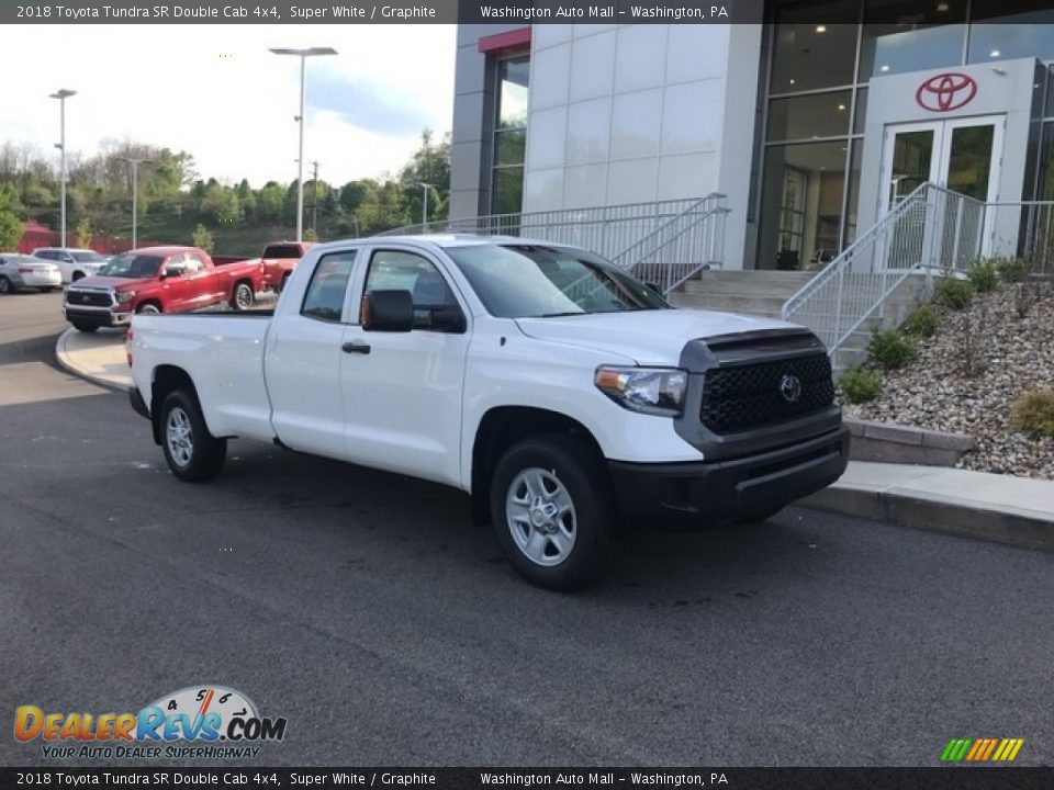 2018 Toyota Tundra SR Double Cab 4x4 Super White / Graphite Photo #1
