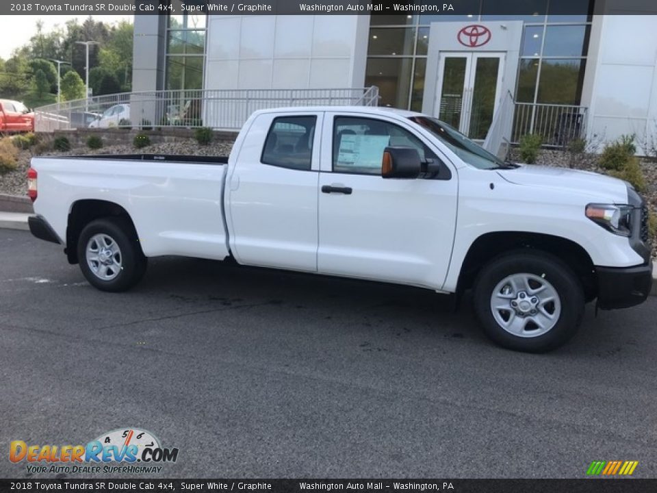 2018 Toyota Tundra SR Double Cab 4x4 Super White / Graphite Photo #2