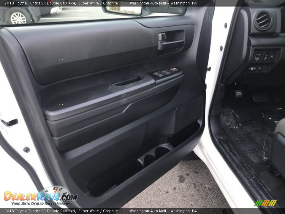 2018 Toyota Tundra SR Double Cab 4x4 Super White / Graphite Photo #7