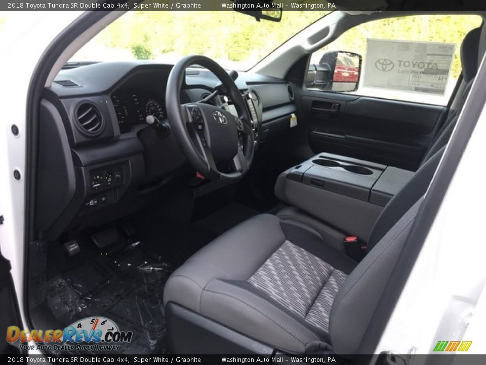 2018 Toyota Tundra SR Double Cab 4x4 Super White / Graphite Photo #8