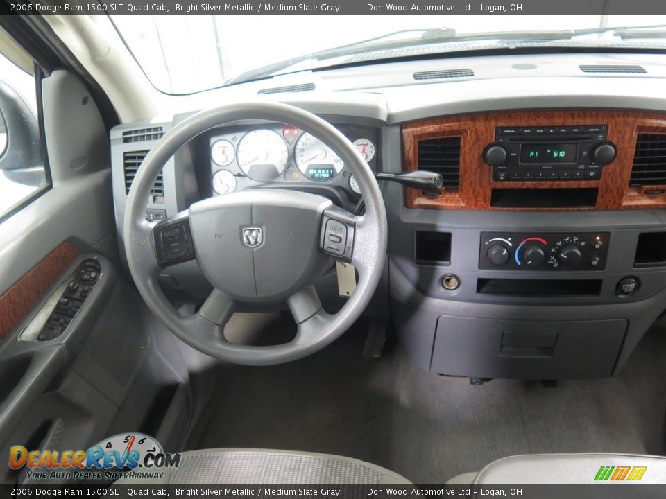 2006 Dodge Ram 1500 SLT Quad Cab Bright Silver Metallic / Medium Slate Gray Photo #9