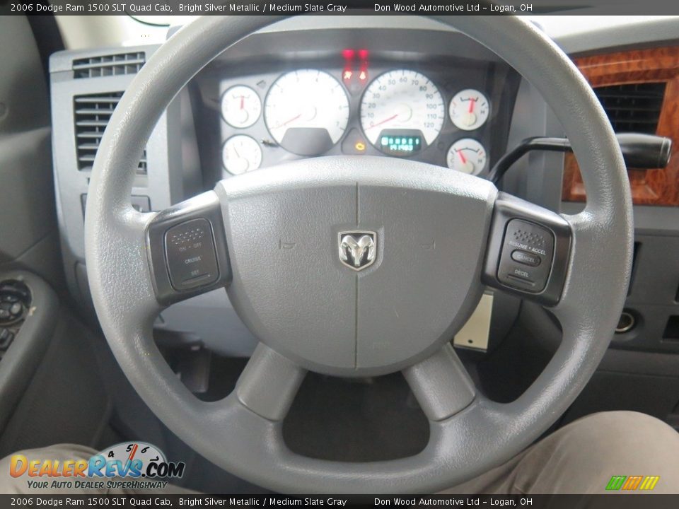 2006 Dodge Ram 1500 SLT Quad Cab Bright Silver Metallic / Medium Slate Gray Photo #12