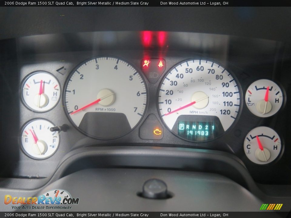 2006 Dodge Ram 1500 SLT Quad Cab Bright Silver Metallic / Medium Slate Gray Photo #14