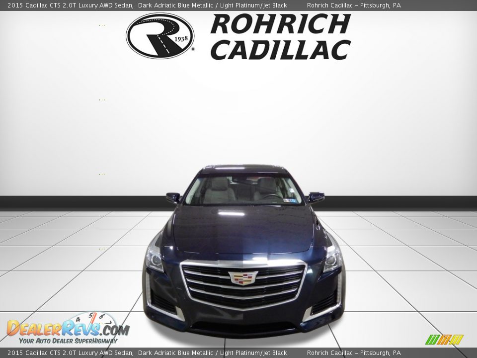 2015 Cadillac CTS 2.0T Luxury AWD Sedan Dark Adriatic Blue Metallic / Light Platinum/Jet Black Photo #8