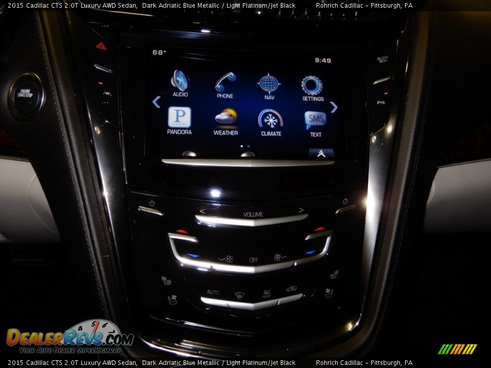 2015 Cadillac CTS 2.0T Luxury AWD Sedan Dark Adriatic Blue Metallic / Light Platinum/Jet Black Photo #18