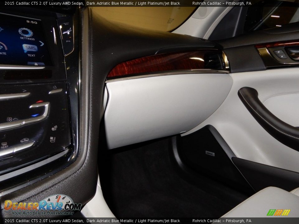 2015 Cadillac CTS 2.0T Luxury AWD Sedan Dark Adriatic Blue Metallic / Light Platinum/Jet Black Photo #21