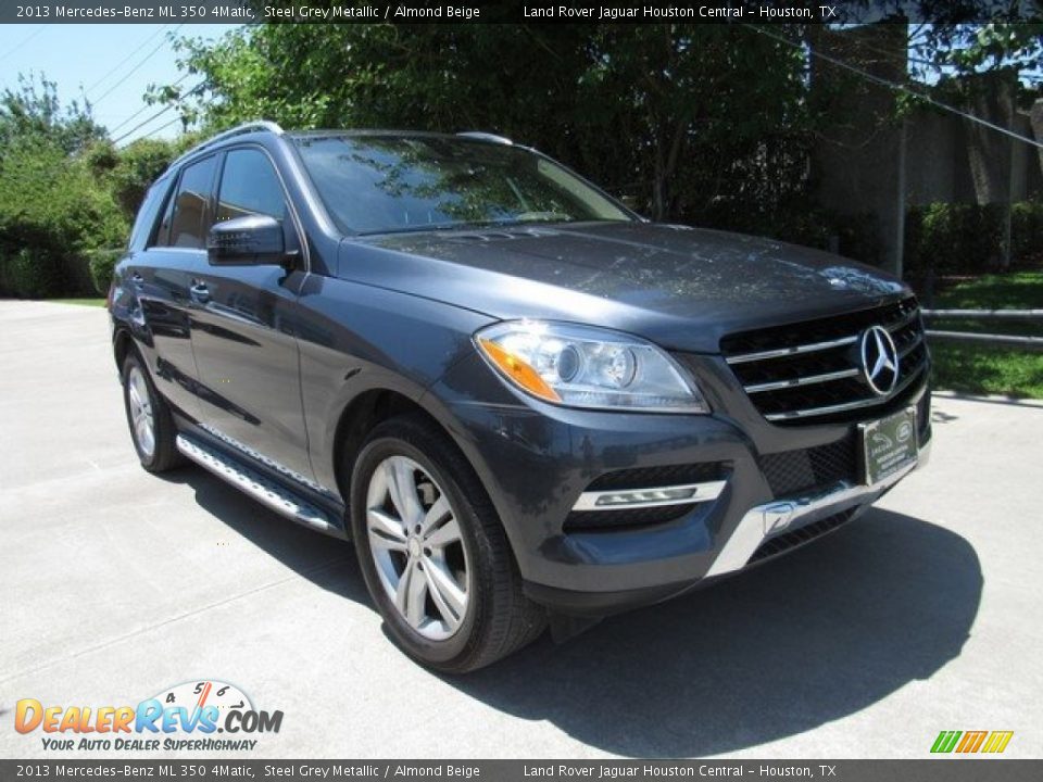 2013 Mercedes-Benz ML 350 4Matic Steel Grey Metallic / Almond Beige Photo #2