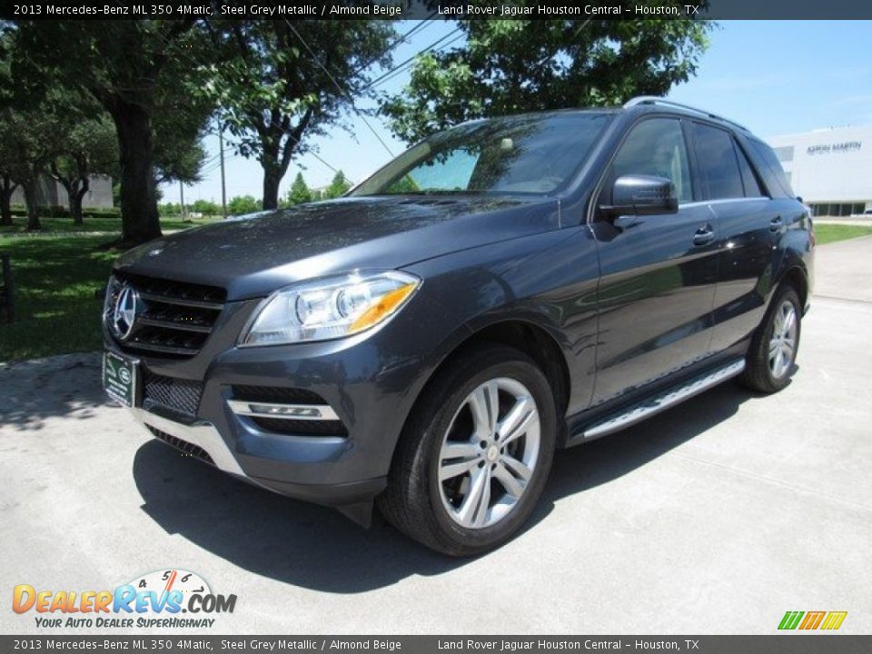 2013 Mercedes-Benz ML 350 4Matic Steel Grey Metallic / Almond Beige Photo #10